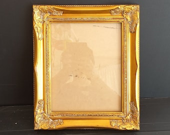 33x28cm Large wooden frame  Baroque style Antiques Italian  Carved wooden frame Antique frame Gold leaf Wall decor Vintage wooden frame