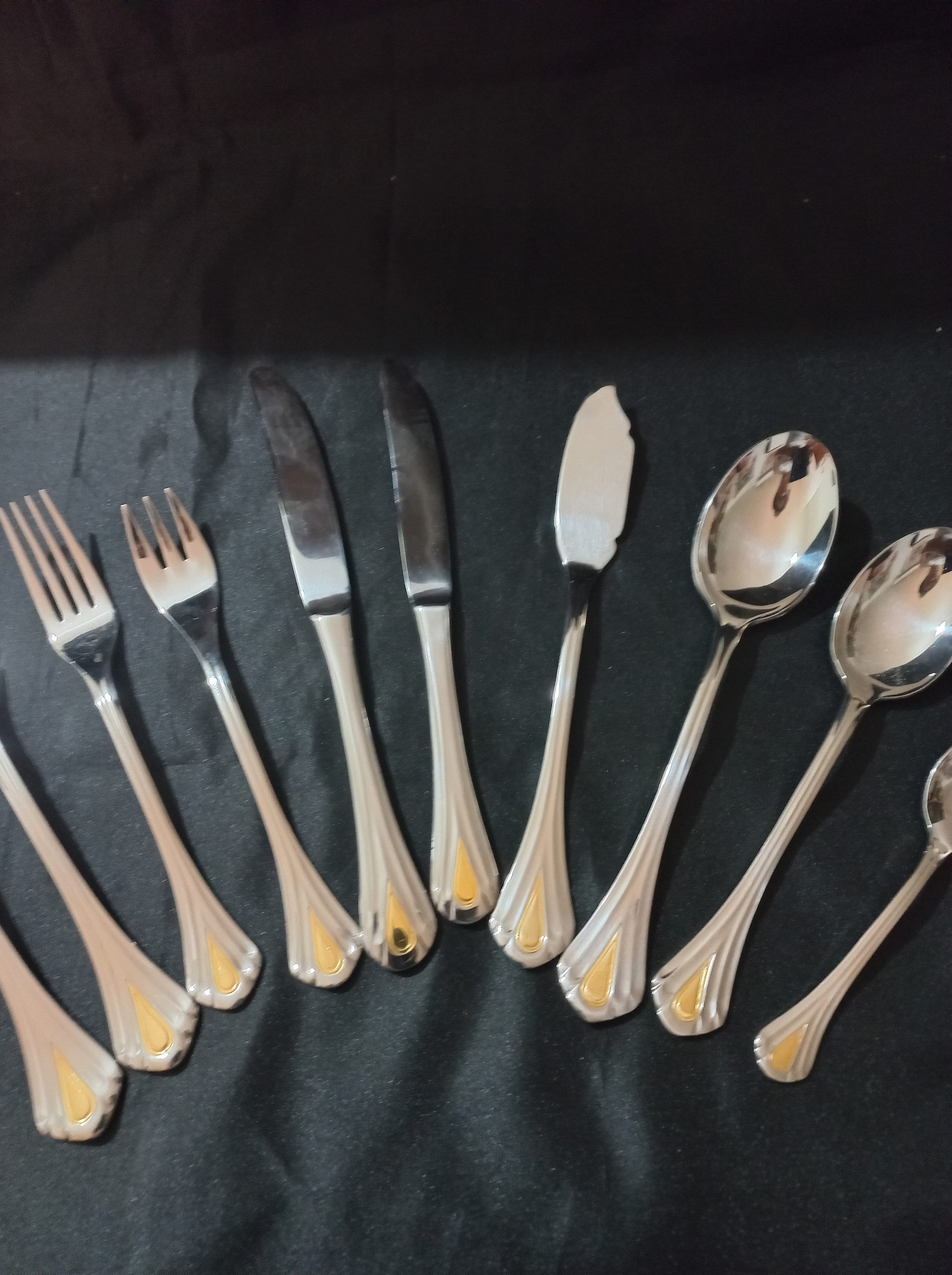 124 Pieces Gottinghen 18/10 Steel 24k Gold Decorations