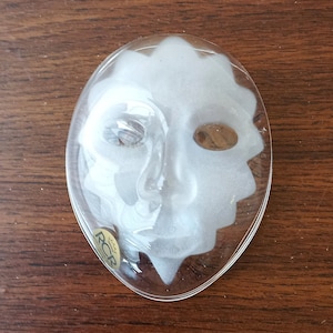 Seltene venezianische Karneval Maske Royal Crystal Rock Made in Italy Sammlerstück Karneval Maske in Kristall venezianische Tradition Souvenir von Italien