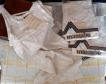 New Brand &quot;MAMABU&quot; Men&#39;s undershirt 50% Wool  Size 4 Vintage Italy 1980s Men&#39;s underwear Gift for him Christmas gift