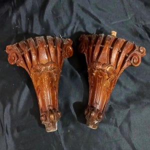Rare Set of 2Huge Wooden Cabinet Feet Chippendale Style Antique Furniture Restoration Furniture Front Feet Antique Wooden Feet Wooden