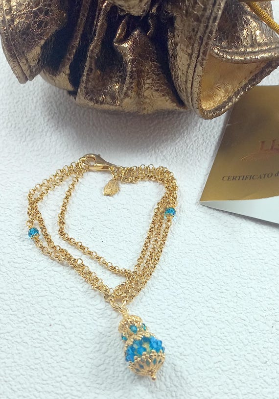 Solid silver bracelet Gold plated 925 sterling si… - image 2