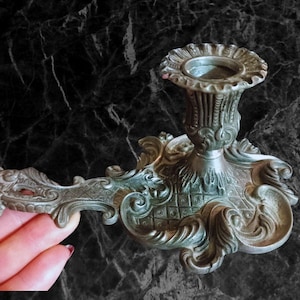 Antique Pewter Candle Holder One Flame Vintage Candle Holder Vintage Home Decor Table Decor Romantic Dinner Candle Holder Christmas Gift