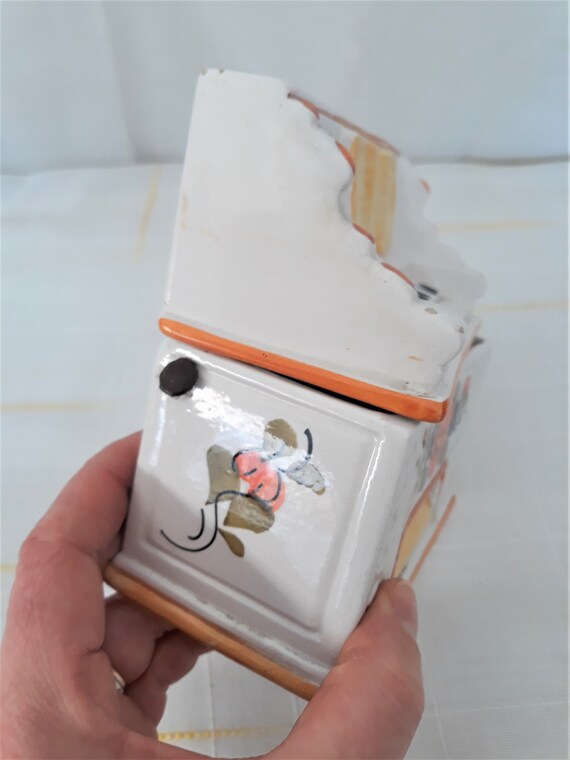 Rare Bassano ceramic jewelry box Made in Italy Vintag… Gem