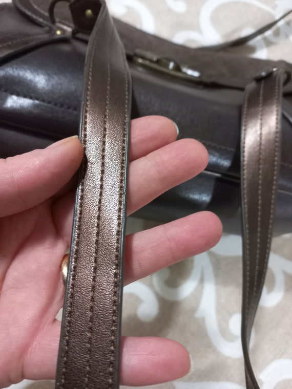 Vintage Pierre Cardin 004432004 Leather bag Brass… - image 5