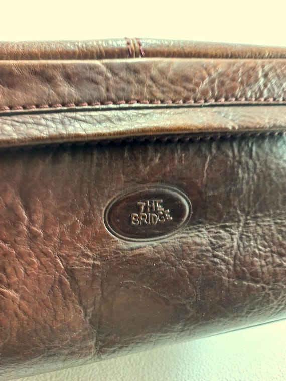 Sac Vintage The Bridge En Cuir - Marron, Fait Main En Italie, état Correct
