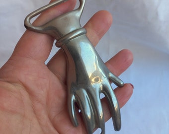 Rare Vintage Steel Bottle Opener Special Shape The Hand Bartender Tools Bottle Opener Collectible Hand Shape Bottle Opener Bartender Tools