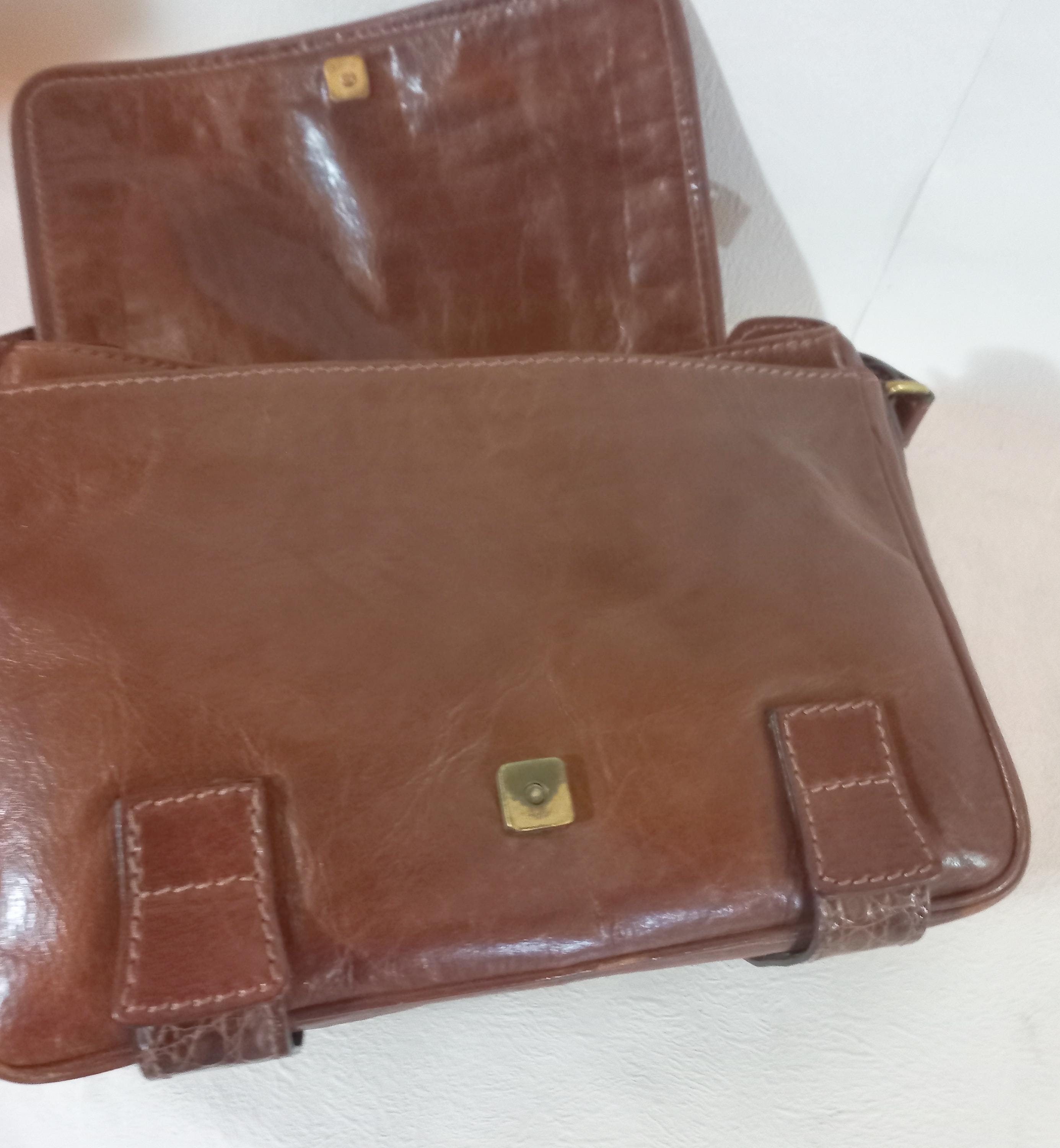 The Bridge Vintage 80's 調節可能なショルダーバッグ、レディース本革