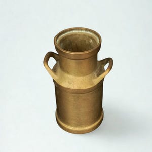 Rare Collectible item Heavy brass miniature Antique milk can Rustic kitchen decor Restaurant Farmhouse
