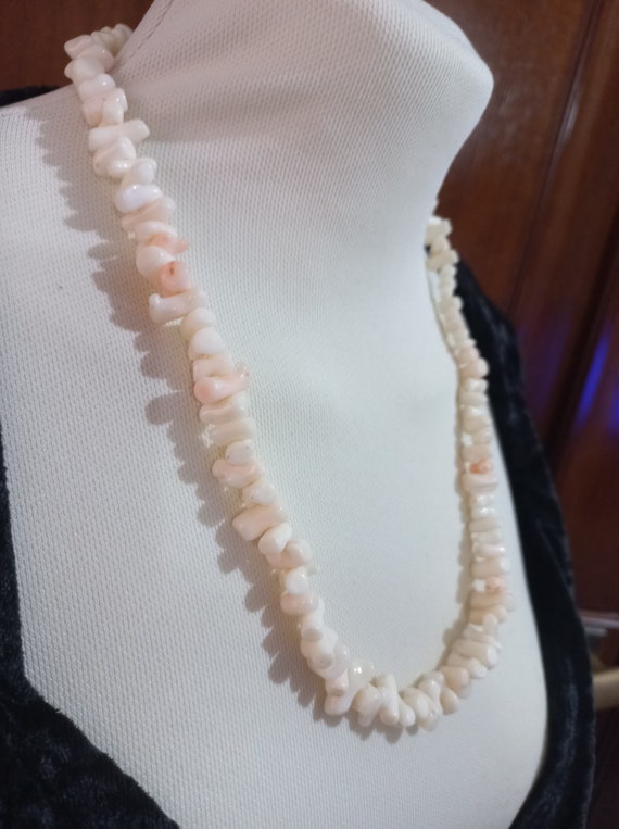 Authentic Pink coral necklace  White coral roots … - image 2