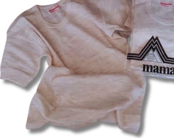 New Brand &quot;MAMABU&quot; Men&#39;s undershirt 20% wool 30 acrylic fiber 50 polypropylene fiber Size 3 Vintage Italy 1980s Men&#39;s underwear Gift for him