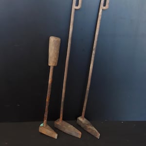 Seltene Set 3 Kupferhammer Eisengriff Antike Arbeitsgeräte Antike Hämmer Rustikale Dekor Bauernhaus Landhaus Garten