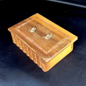 Rare handmade wooden jewelry box with secret closure Wooden Jewelry Mother&#39;s Day Gift Hidden Jewelry Box