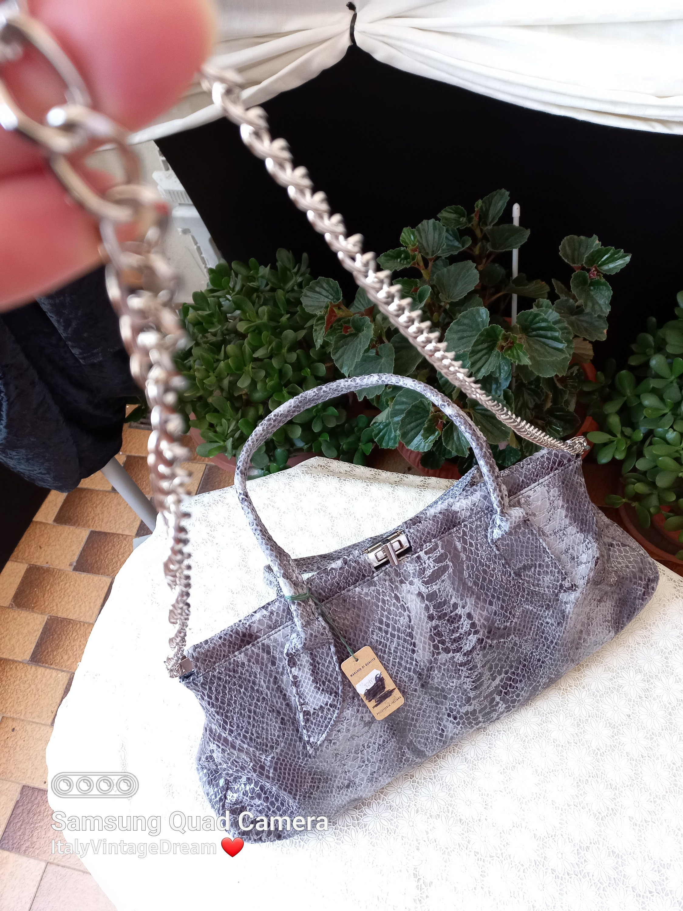 ★JILLSTUART★COCO CHAIN SILVER DECORATED NYLON CHAIN BAG M JILL STUART WOMEN [Coco Chain] Black Silver Decorated