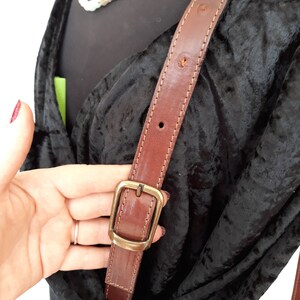 Vintage Italia Adjustable shoulder bag Genuine leather Handmade Italian craftsmanship Accessories Made in Italy Vintage bags Christmas gift image 5