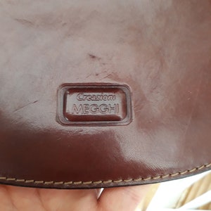 Vintage Italia Adjustable shoulder bag Genuine leather Handmade Italian craftsmanship Accessories Made in Italy Vintage bags Christmas gift image 3