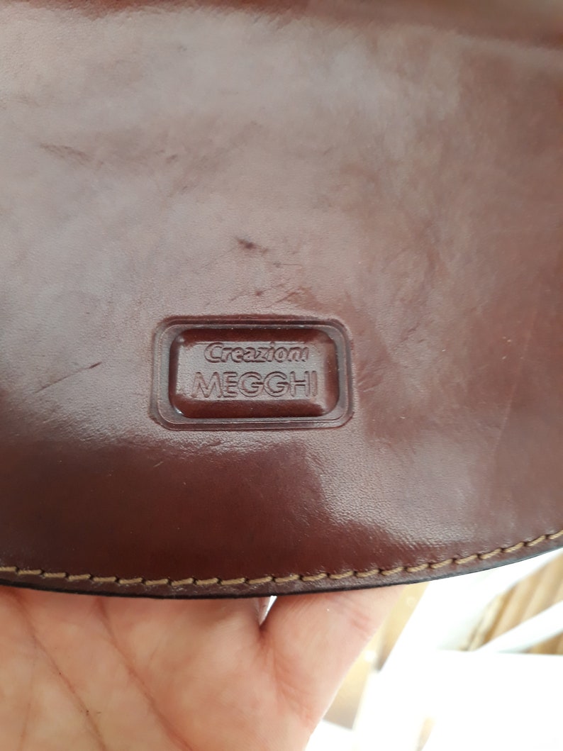 Vintage Italia Adjustable shoulder bag Genuine leather Handmade Italian craftsmanship Accessories Made in Italy Vintage bags Christmas gift image 3