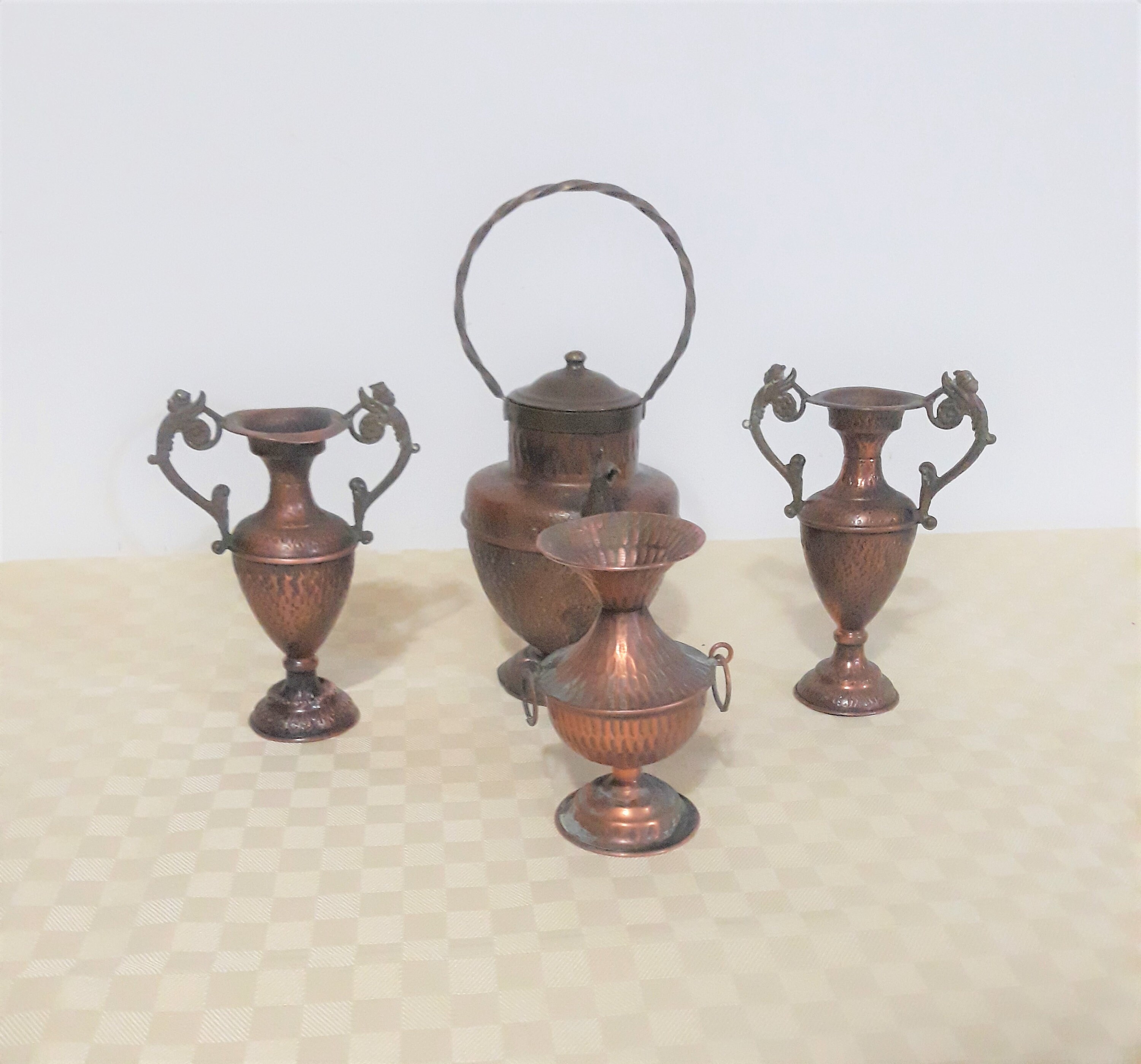 Copper vases Copper miniatures Vintage Italy Copper and brass Etsy