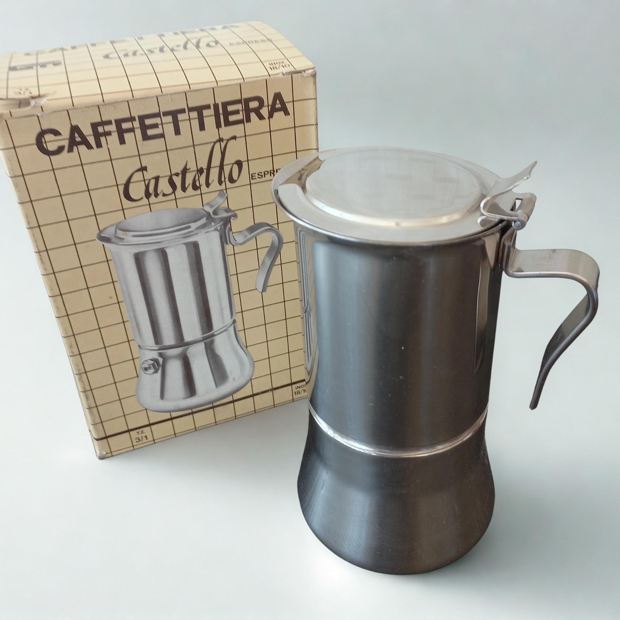 3-1 tasses « Castello Espress » neuves Cafetière expresso de forme spéciale cafetières vintage Machine à café en acier de collection