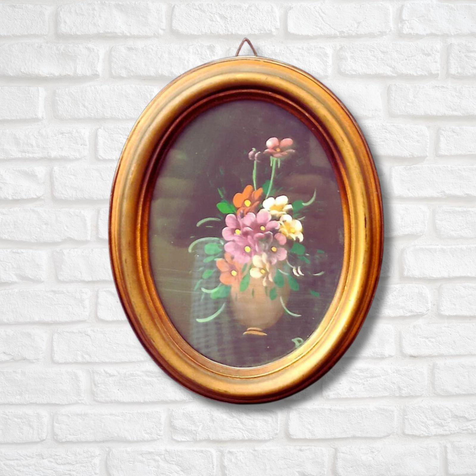 木枠の花の絵画