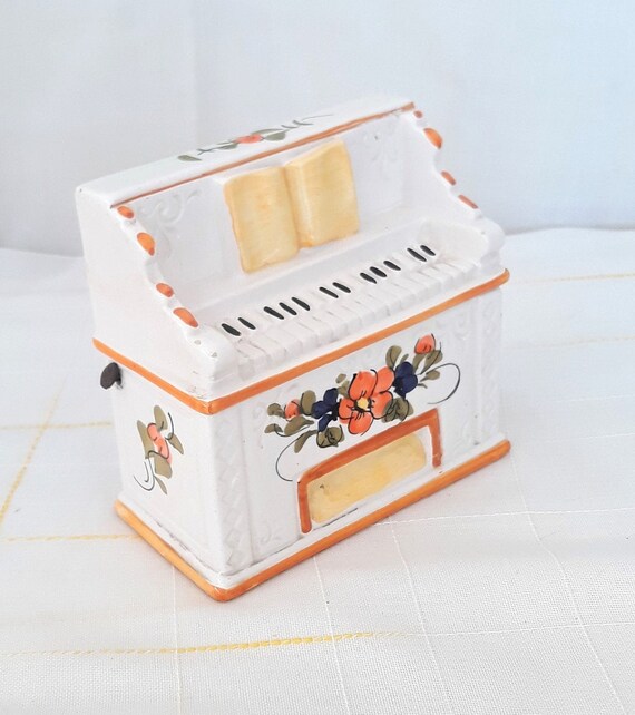 Rare Bassano ceramic jewelry box Made in Italy Vintag… Gem