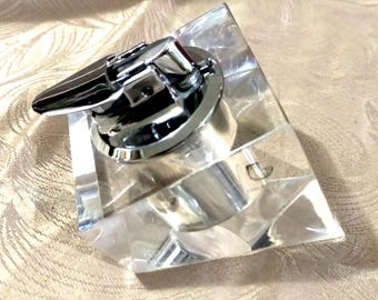 Rare table lighter Modern design from the 70s Plexiglass Space decor Abstract design Plexiglass table lighter Vintage lighter Table lighter