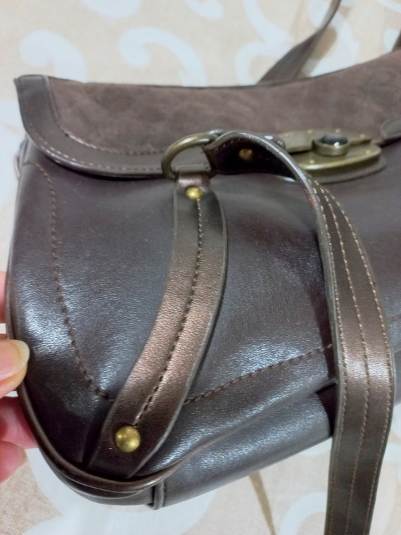 Vintage Pierre Cardin 004432004 Leather bag Brass… - image 4