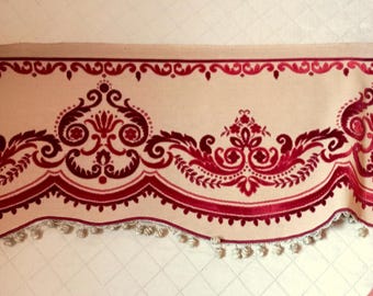 Vroege jaren 1900 500 cm 196,85" oud volant fluwelen brokaat antiek gordijn vintage woondecoratie antiek gordijnpaneel wandtapijten gordijngordijnen