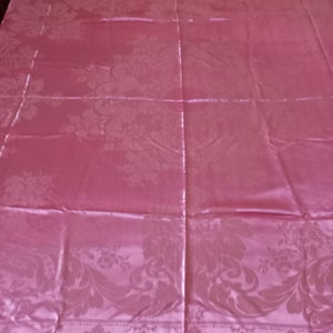 Brand new Precious Damask bed cover San Leucio Decorated Baroque style Pink-gold color Flower decorations Hand-knotted trimmings image 5