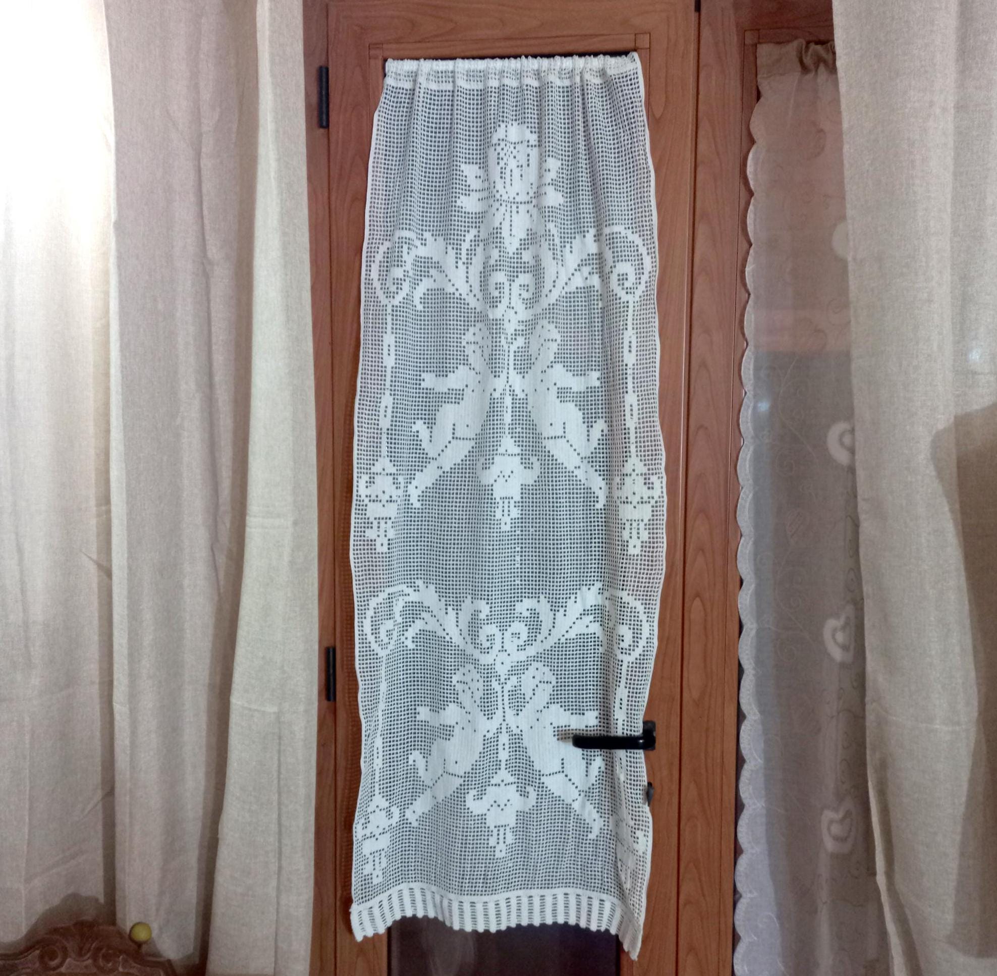 アンティーク カーテン フランス製 2枚 2枚1組/在庫2) フランス アンティーク カーテン ライトエクリュ 19世紀