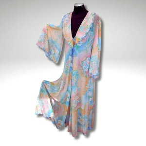 Luxury lingerie Nightdress and dressing gown  New Made in Italy Floral print Elegant lady Gift for her Sexy lingerie Christmas gift