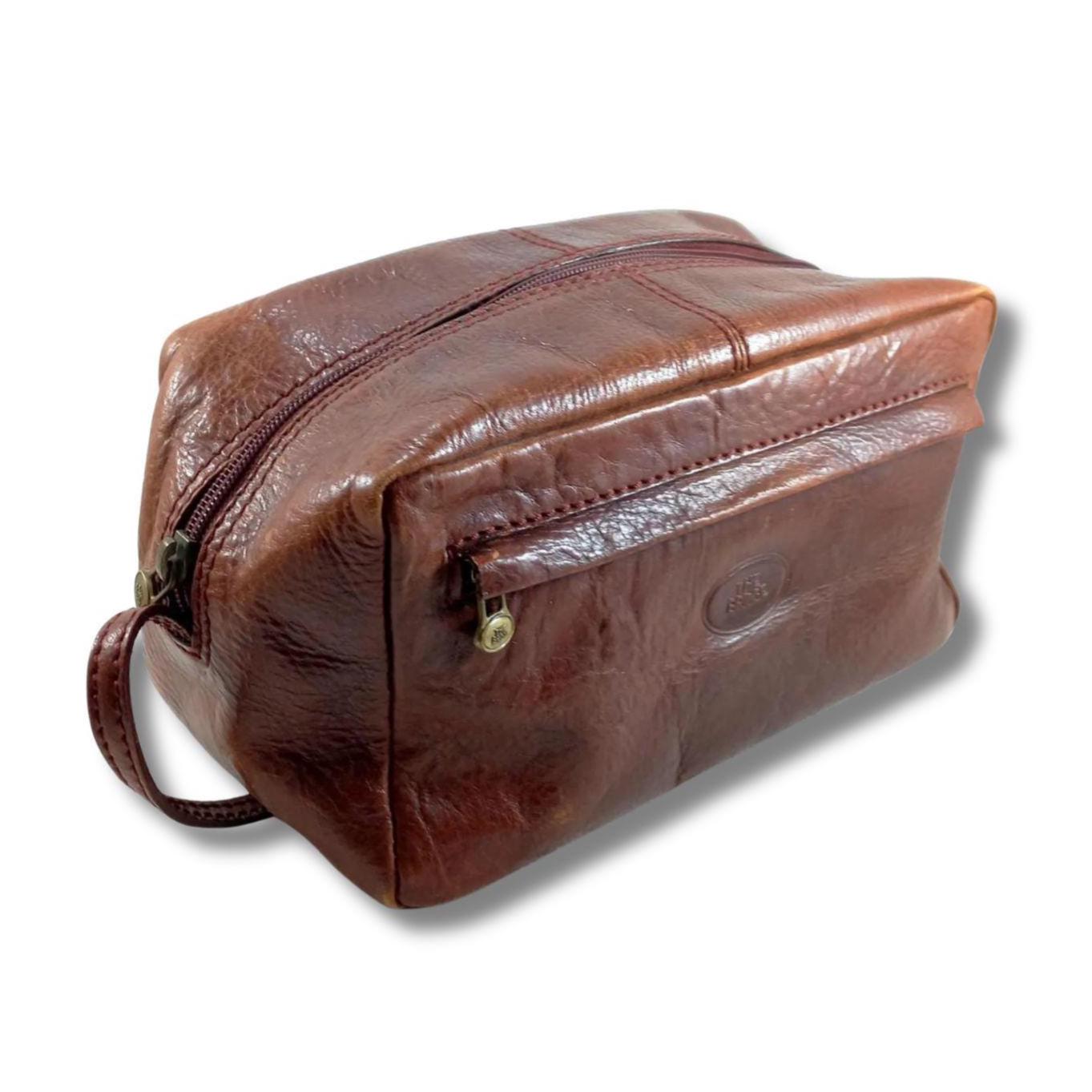 Borsa a tracolla in pelle borsello cuoio da uomo borsa pelle rosso