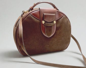 Made in Italy "Trooper" By Fulpel Suede. Shoulder bag Leather bag Shoulder bag  Italian leather goods Gift for her