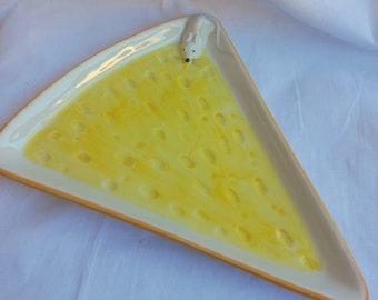 Rare Cheese plate Numbered ceramic plate Glazed ceramic Made in Italy Vintage serving plates Table decor Serving tray for serving cheese