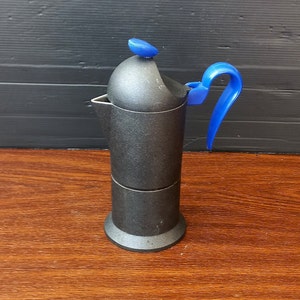 Rara Moka Pot Collectible Sheratonn Coffee Maker Design G. Zagato Aluminum Coffee Maker 4 Cups Made in Italy 1970s Espresso Italian Coffee