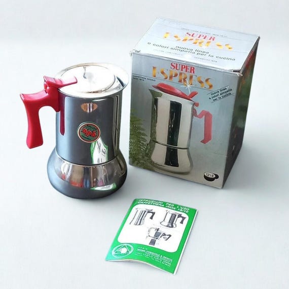 Large Nanni Super Espresso Maker, 12-cup Stainless Steel Moka Pot, 18/10  Italy New Old Stock, Vintage Italian Coffee Pot With Box - Etsy