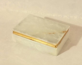 Rare Antique Onyx Jewelry box Vintage Italy Onyx box Handmade Vintage Ornamental box Jewelry box Made in Italy Gift for mom