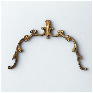 Antique heavy brass frieze Wardrobe decorations Antique furniture restoration Vintage house Italy 1940s Antique furniture Hollywood regency