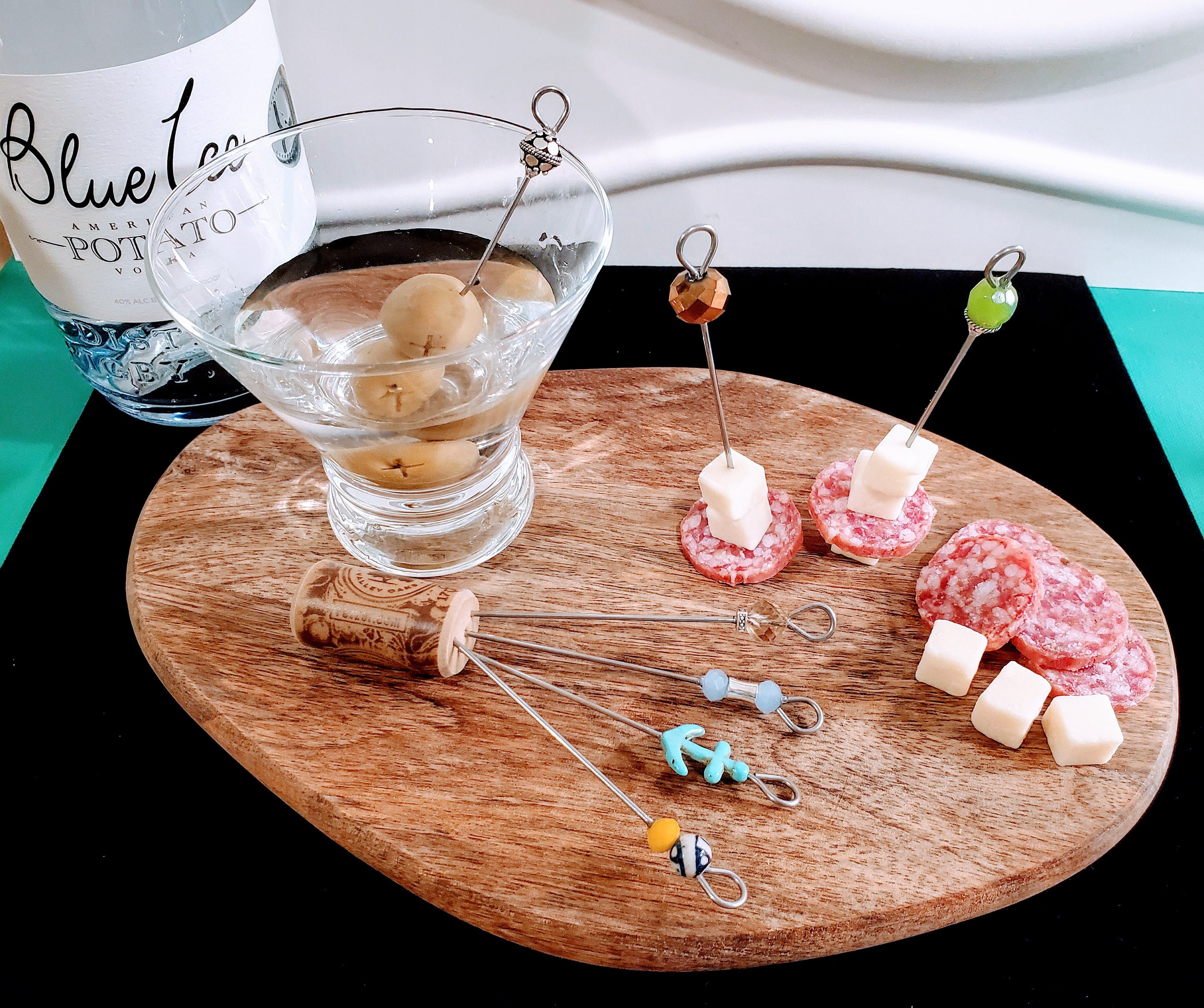 Silver Martini Picks Cocktail Picks Appetizer Food Pick Etsy