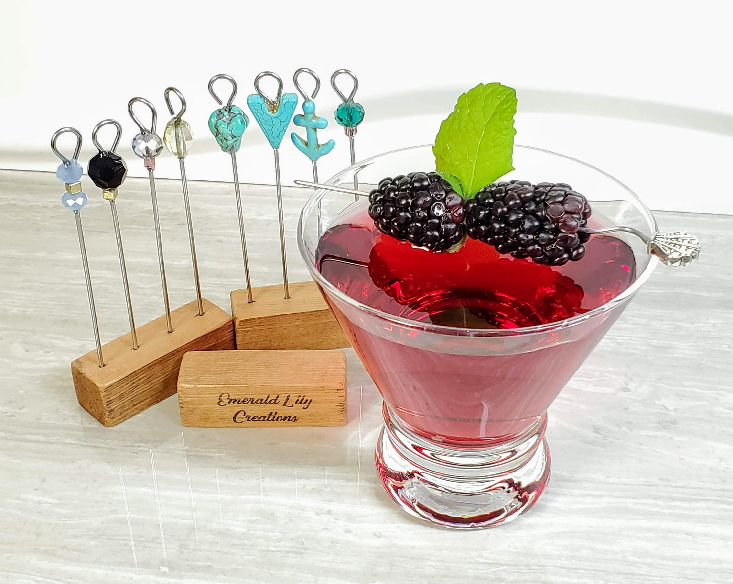 Seashell Martini Picks Silver Cocktail Picks Appetizer Food Etsy