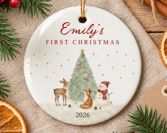 Baby First Christmas Ornament 2026, Baby Newborn First Christmas Keepsake, Christmas Ornament for Baby Girl, Boy, Babies, New Baby Gifts