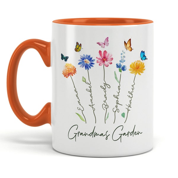 Personalized Gifts, Grandma Gifts Ideas, Mothers Day Gifts for Grandma, Grandmas Garden Mug, Grandma Birthday Gifts, Grandma Mug, Coffee Mug