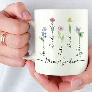 Custom Mug, Personalized Gift Ideas, Gifts for Mom, Birth Month Flower Custom, Gifts For Grandma, Mommy, Mom, Mother's Day Gift.