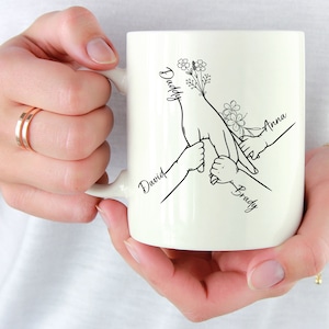 Dad Gifts, Kids Holding Hand Dad Mug, Fathers Day Gifts From Kids, Gifts For Him, Personalized Gifts, Coffee Mug, Father Gifts, Mug Design