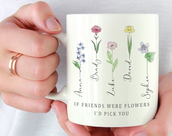 Christmas Bestie Gifts for Women, If Friends Were Flowers I&#39;d Pick You Mug, Friendship Gifts, Best Friend Gifts, Best Friend Birthday Gifts.