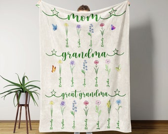 Personalized Gifts, Gifts for Grandma, Grandma Blanket, Grandma Gifts, Great Grandma Gifts, Mothers Day Gifts, Mom Gifts, Gifts For Women