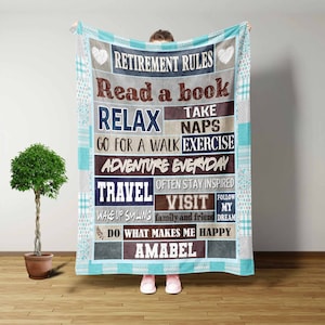 Funny Farewell Gifts for Coworkers, Custom Retirement Gifts, Best Retirement Gifts Ideas, Going Away Gift, Goodbye Gifts, Throw Blanket