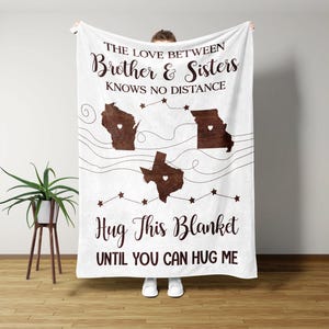 Sister Gifts from Brother, Love Between Brother & Sisters, Throw Blanket, Birthday Gifts, Christmas Gifts, Gifts for Sister, Long Distance