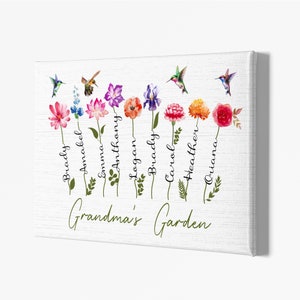 Gifts for Mom, Grandma, Personalized Gifts, Custom Grandma Gift, Grandma's Garden, Grandparents Decor, Wall Art Prints.