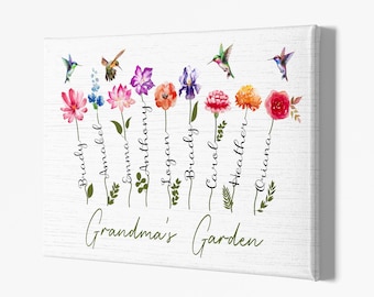 Gifts for Mom, Grandma, Personalized Gifts, Custom Grandma Gift, Grandma's Garden, Grandparents Decor, Wall Art Prints.